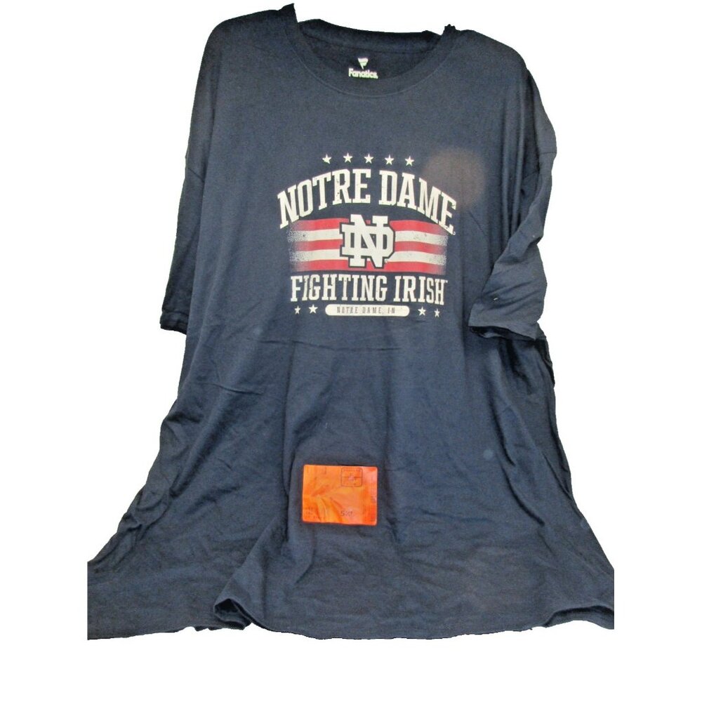 Fanatics NCAA Notre Dame Short Sleeve T-Shirt Blue Size 5XL NWOT!!!